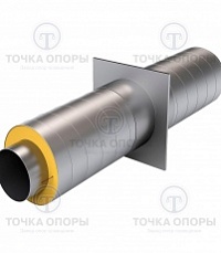 Неподвижная опора трубопроводов в ППУ изоляции с оцинкованной (ОЦ) оболочкой