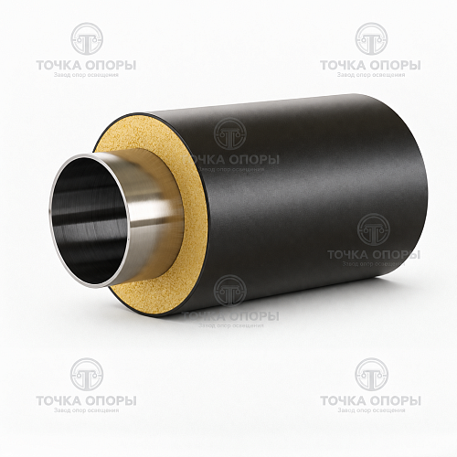 Труба ППУ полиэтиленовая оболочка 110х38х3 мм ГОСТ 30732-2006